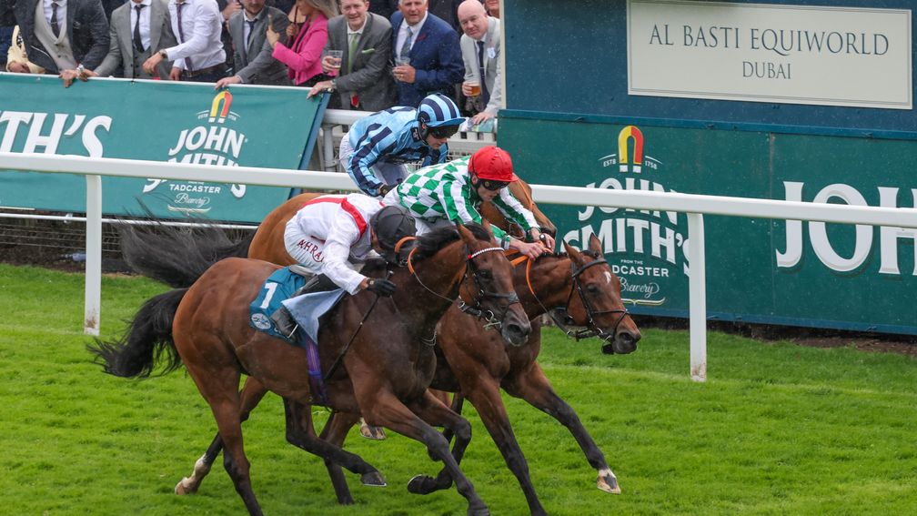 Hamish (black cap): narrowly wins the Silver Cup