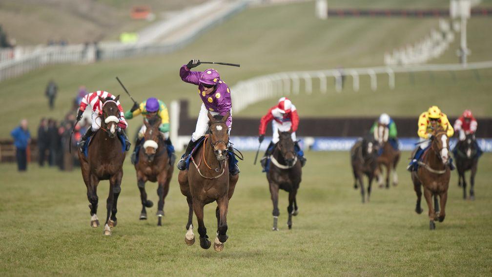 Big Zeb and Barry Geraghty land the 2010 Queen Mother Champion Chase