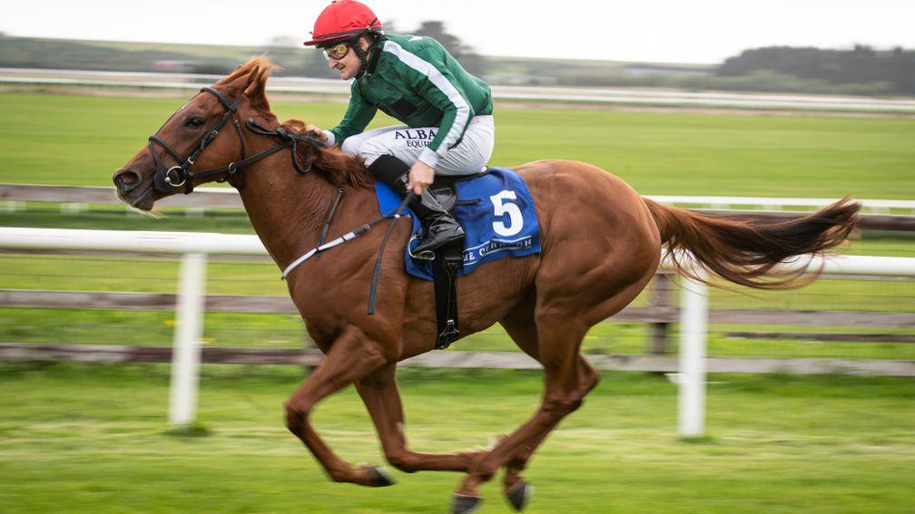 Cayenne Pepper and Shane Foley score in the Flame Of Tara EBF Stakes (Group 3).The Curragh. Photo: Patrick McCann/Racing Post 30.08.2019