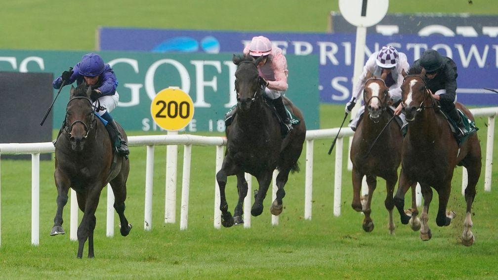 Pinatubo bursts clear of his rivals in the National Stakes at the Curragh