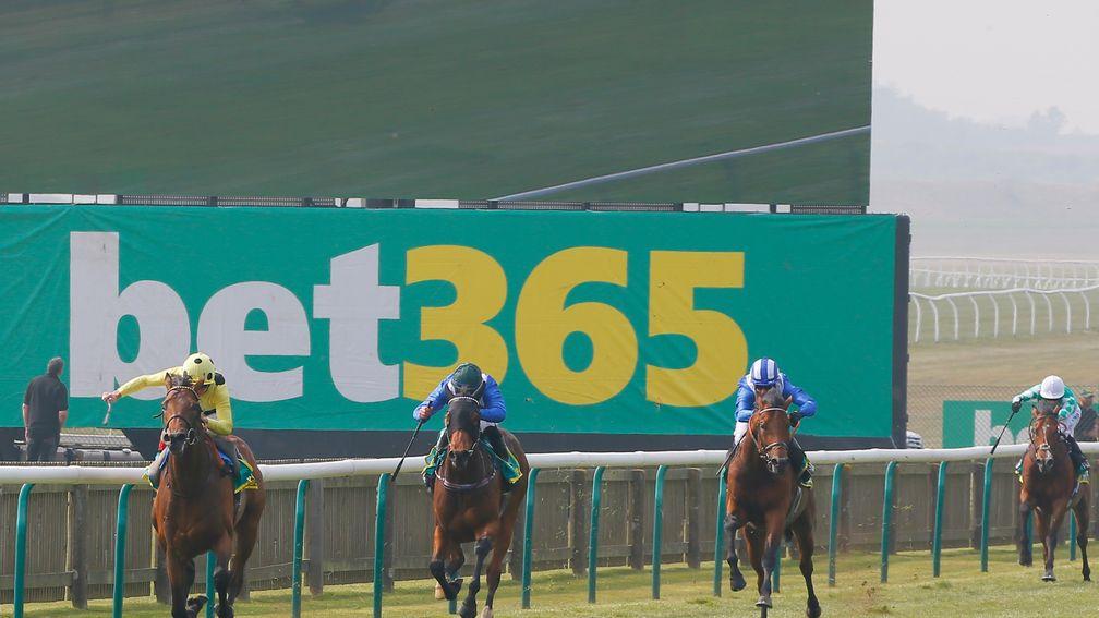 Bookmaker and big racing sponsor bet365 go big advertising at Newmarket