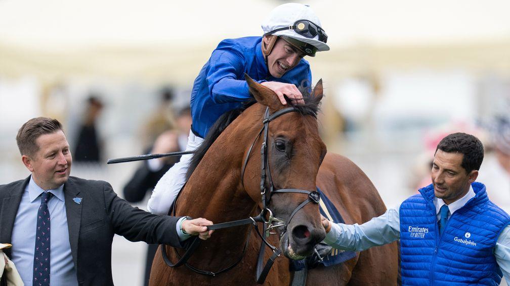 Naval Crown (James Doyle) after the Platinum Jubilee StakesRoyal Ascot 18.6.22 Pic: Edward Whitaker