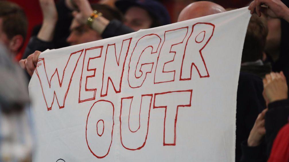 Some Arsenal fans called on Arsene Wenger to resign