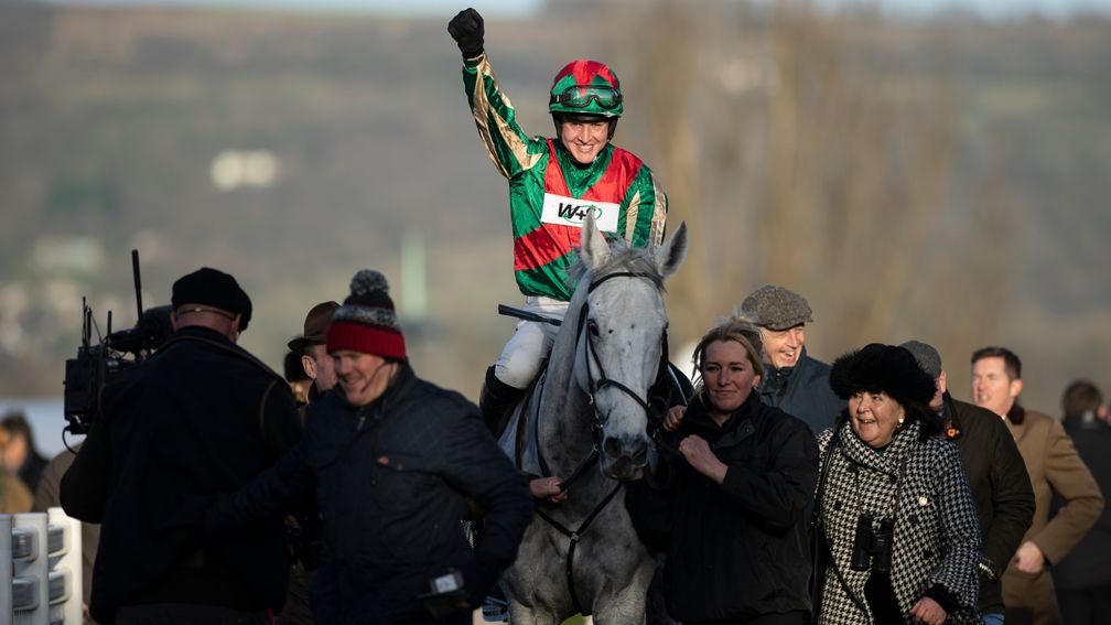 Warthog and David Noonan after their sweet Cheltenham success in 2019