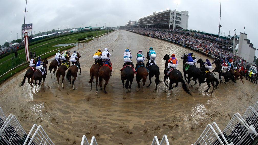 Kentucky Derby field spring from the gates at the start of an intense race O'Brien described as 'nearly savagery'