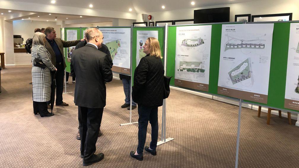 Members of the public visited Sandown racecourse on Saturday to discuss redevelopment proposals