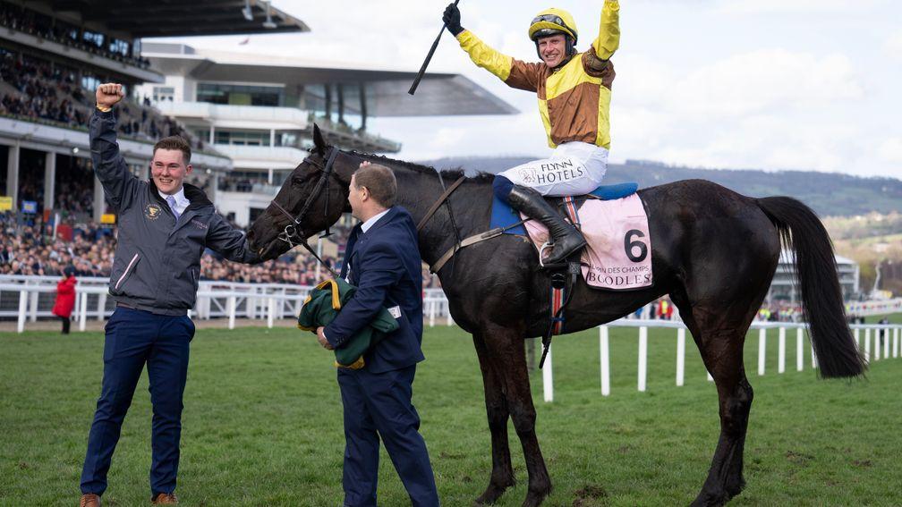Galopin Des Champs: Paul Townend celebrates after his famous Cheltenham Gold Cup victory
