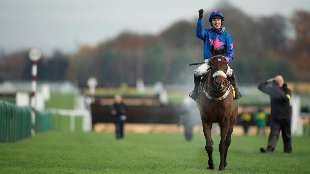 Paddy Brennan returns victorious after Cue Card's memorable third success in the Betfair Chase