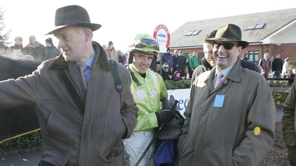 Willie Mullins, Ruby Walsh and Rich Ricci after the victory of Scotsirish
