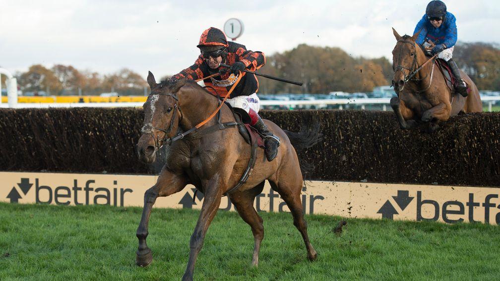 Mysteree beats Welsh National rival Chase The Spud at Haydock last winter
