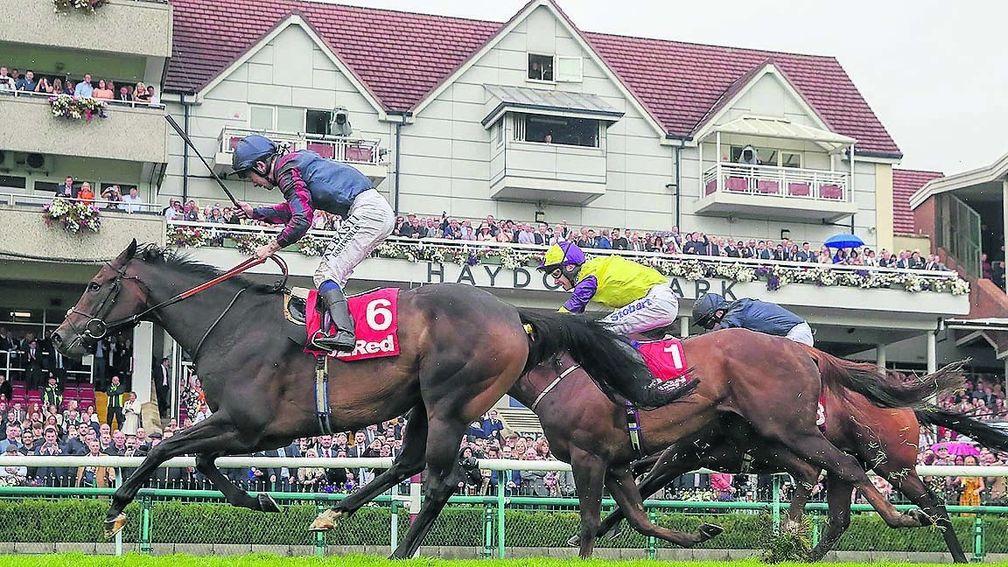 THE TIN MAN and Oisin Murphy win the 32 Red Sprint Cup for trainer James Fanshaw win at Haydock Park  8/9/18Photograph by Grossick Racing Photography 0771 046 1723