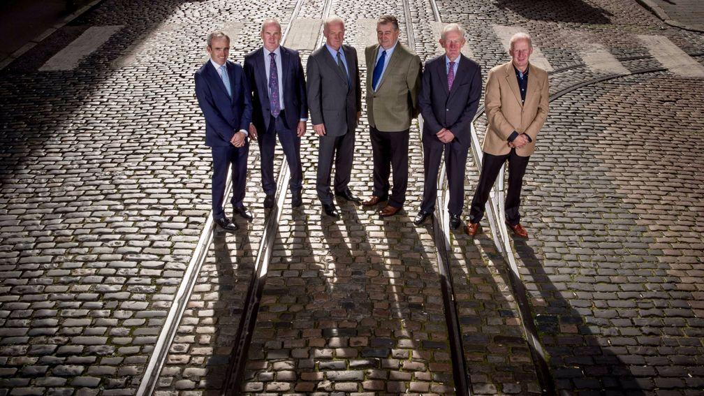 Ruby Walsh, Tony Martin, Willie Mullins, Noel Meade, Arthur Moore and Tom Taaffe at the launch of the Dublin Racing Festival at the Guinness Storehouse