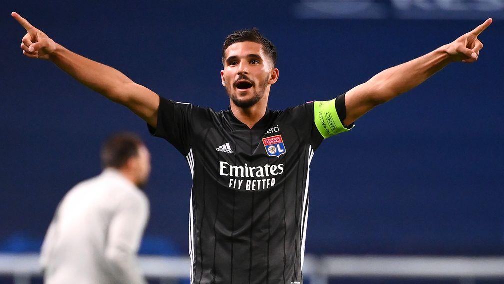 Houssem Aouar and Lyon reached the semi-finals of the Champions League