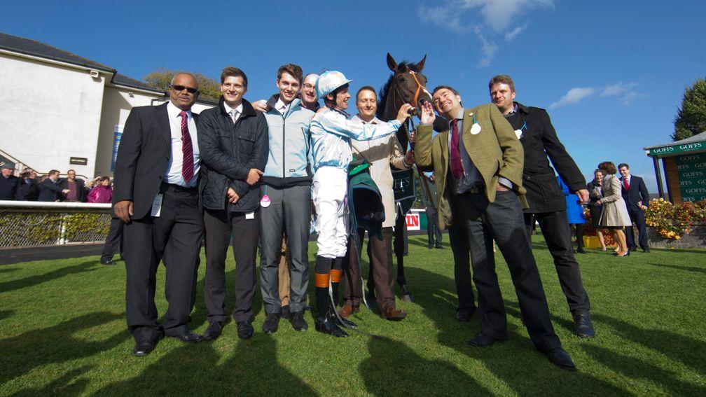 Middleham Park Racing XI Syndicate with Toormore after winning the Goofs Vincent O'Brien National Stakes Irish St Leger Day The Curragh Photo: Patrick McCann 15.09.2013