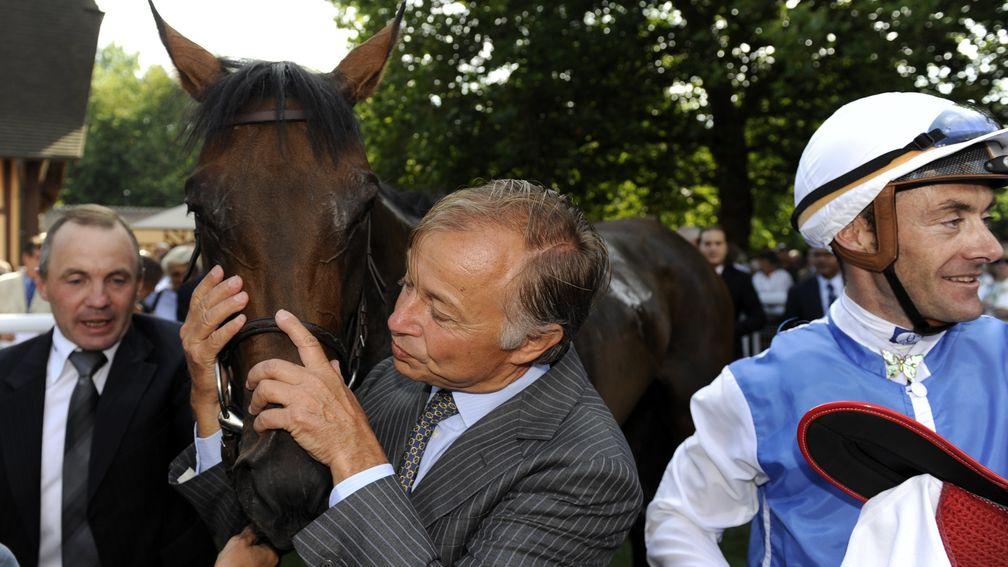 The look of love: Freddy Head gives Goldikova a kiss after winning the 2009 Prix Jacques le Marois at Deauville
