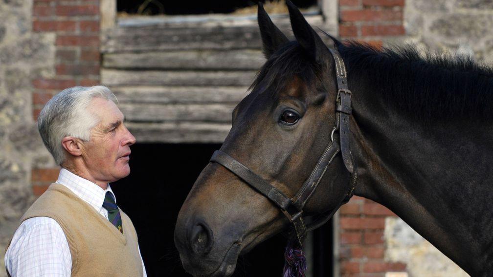 Robert Alner with Gold Cup runner-up Sir Rembrandt at Locketts Farm in Dorset in 2004