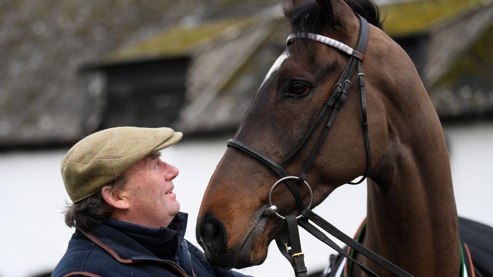 Santini, with trainer Nicky Henderson: one of the top point-to-point graduates in recent seasons