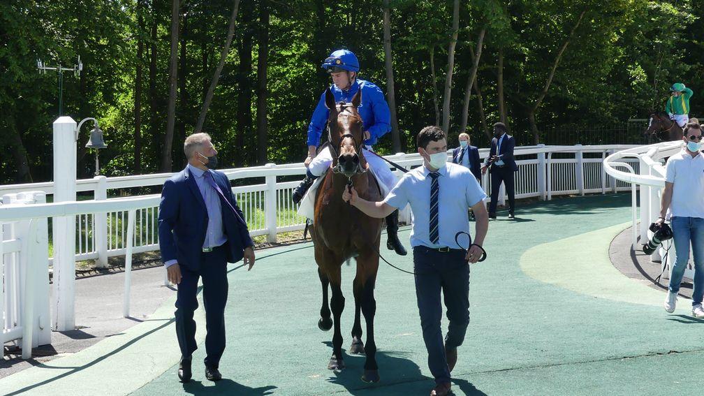 Mickael Barzalona and Victor Ludorum return after winning the Group 3 Prix Messidor