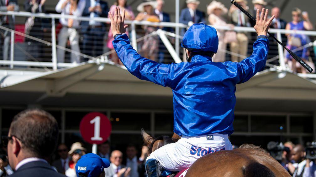 Thursday: William Buick and Nassau Stakes winner Wild Illusion return to the winner’s enclosure