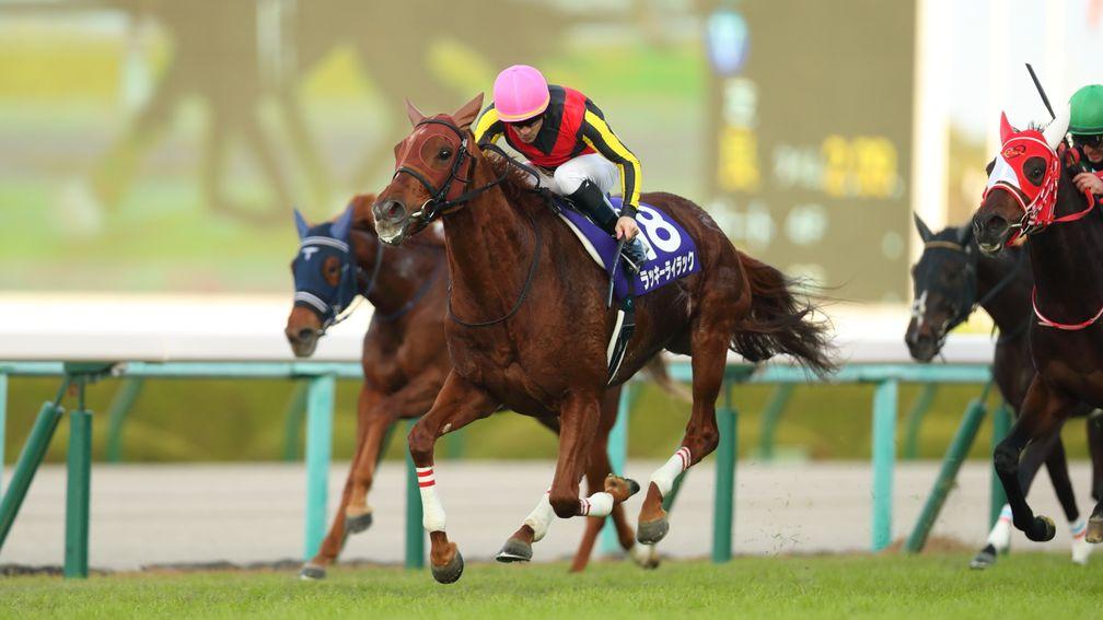 Christophe Lemaire and Lucky Lilac take charge in the Queen Elizabeth II Cup at Hanshin