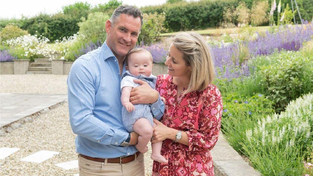 John and Sophie Barrett with their son Seve