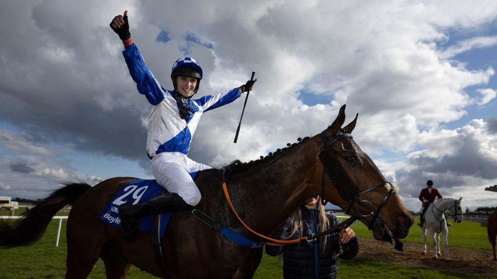 Lord Lariat and Paddy O'Hanlon after their victory in the 2022 BoyleSports Irish Grand National
