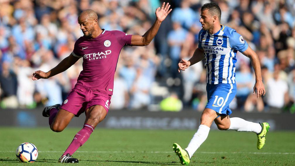 Manchester City enjoyed 78 per cent of the possession in their opening match against Brighton