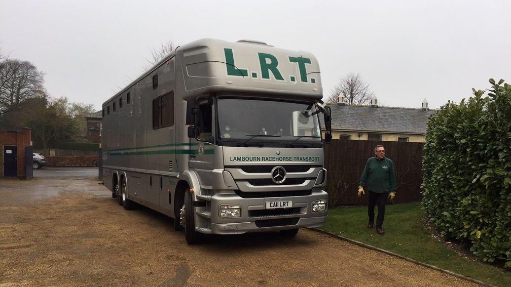 Lambourn Racehorse Transport box and driver Paul Price