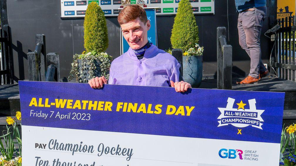 Daniel Muscutt awarded £10,000 for winning the all-weather jockey championship