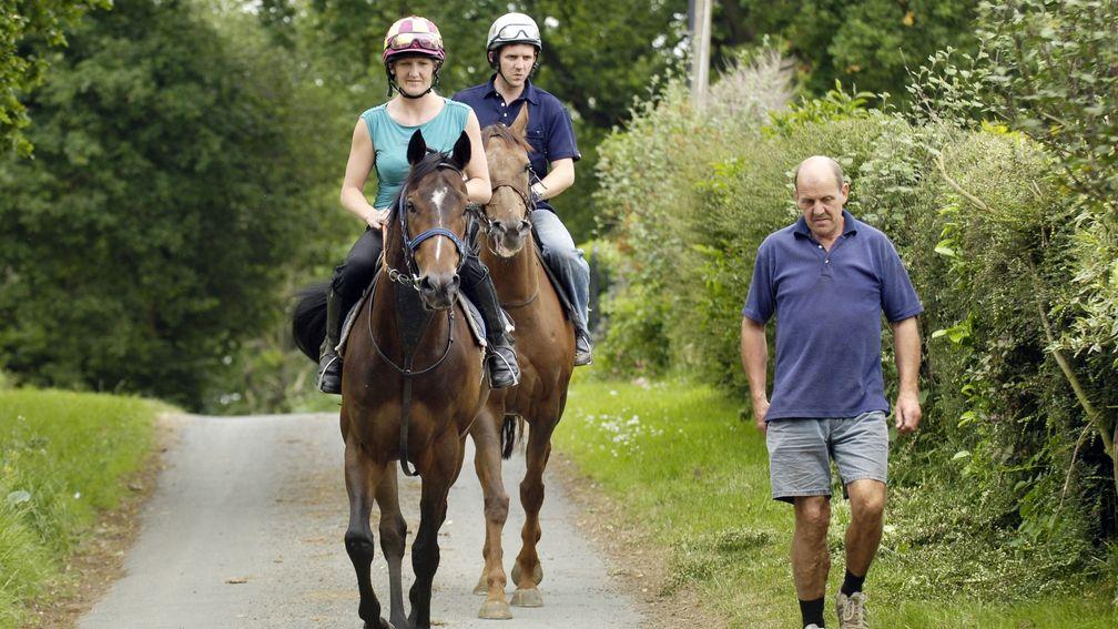 Robin Bastiman with Rebecca (on Borderlescott in front)  and Harvey (on Maraud behind)