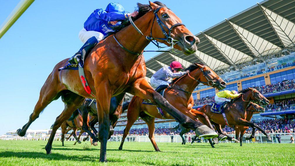 Coroebus -William Buick wins from Lusail -Pat DobbsThe St James's Palace Stakes (Group 1) (Colts) (British Champions Series) Royal Ascot 14.6.2022©cranhamphoto.com