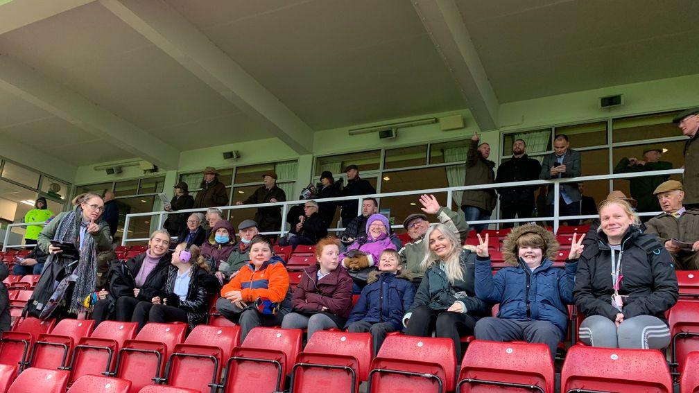 A crowd of young racegoers enjoy the Autism in Racing day at Haydock last year