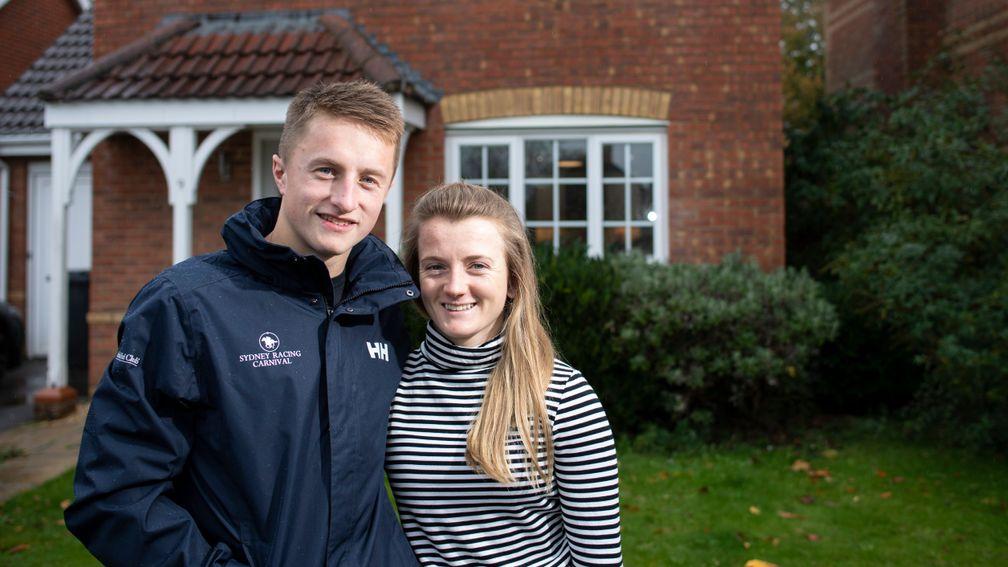 Tom Marquand and Hollie Doyle at their home in Hungerford29.10.20 Pic: Edward Whitaker