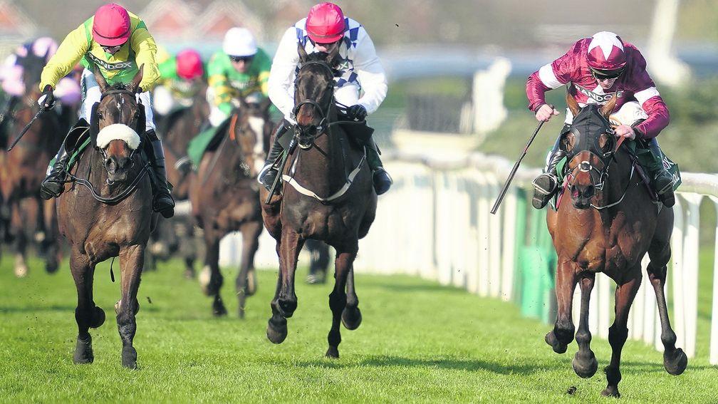 Magic Of Light (left) will try and go one better in the Grand National in April
