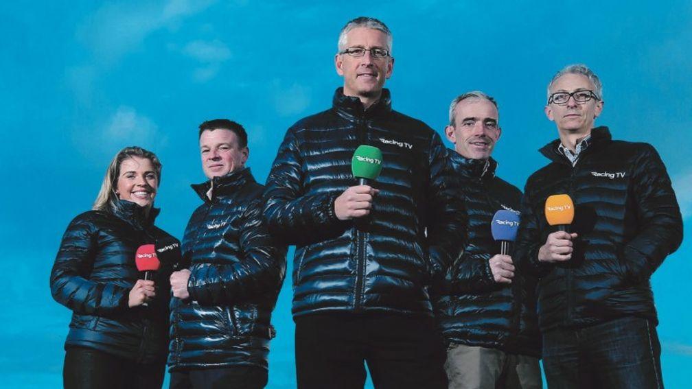 Racing TV presenters in Ireland (left to right): Kate Harrington, Kevin O'Ryan, Gary O'Brien, Ruby Walsh and Donn McClean