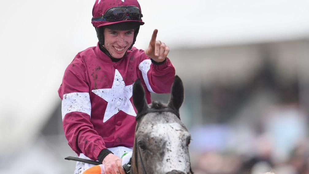 Jack Kennedy celebrates Triumph Hurdle victory on Farclas, who is likely to be kept to his own age-group at Punchestown