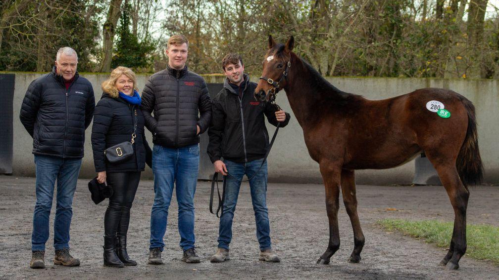 The Mariga family with their Walk In The Park colt foal
