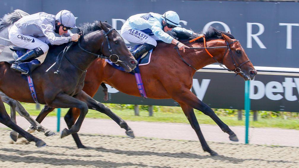Starman, pictured winning on debut at Lingfield in July, is unbeaten in three starts