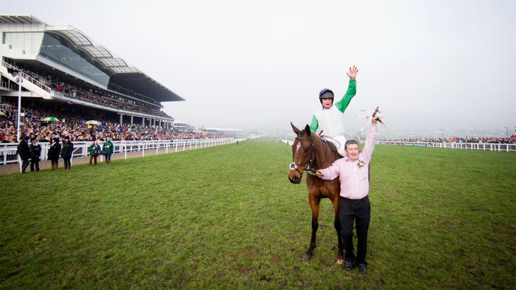 Tammys Hill and James Smyth after their victory in the 2014 Foxhunter