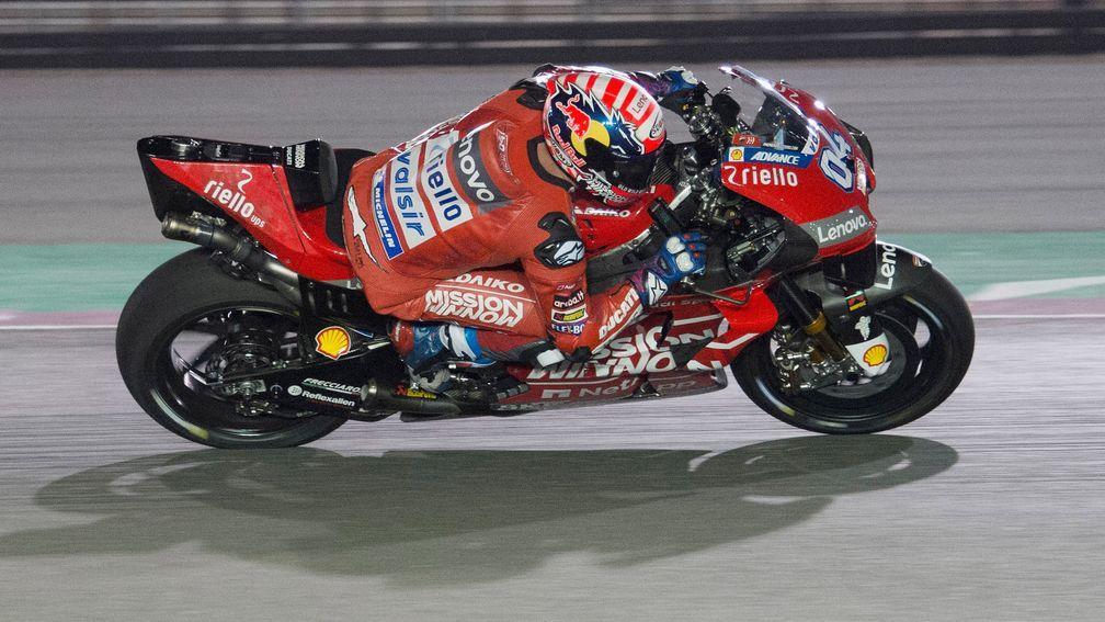 Andrea Dovizioso tests the Ducati in Qatar