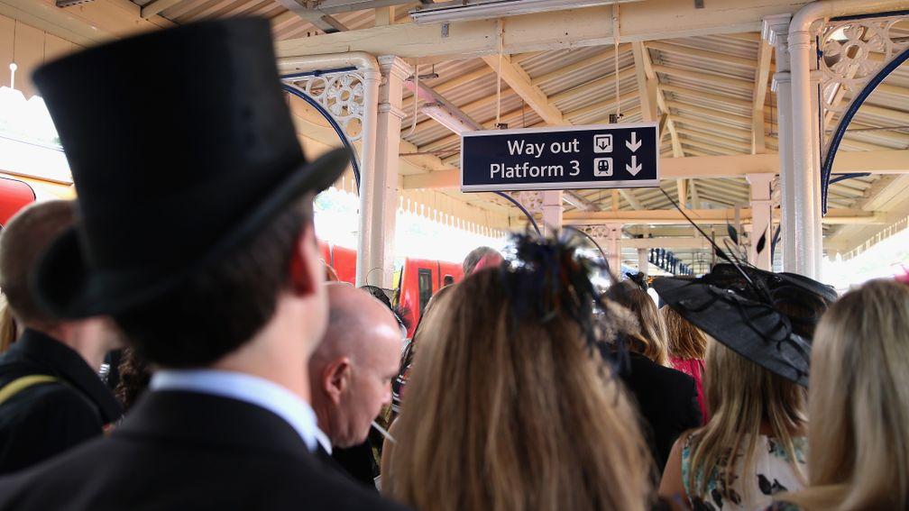 These Ascot racegoers in 2014 had it easy compared to some on Tuesday night, when network mayhem and a Rolling Stones concert combined to ensure there was little or no satisfaction