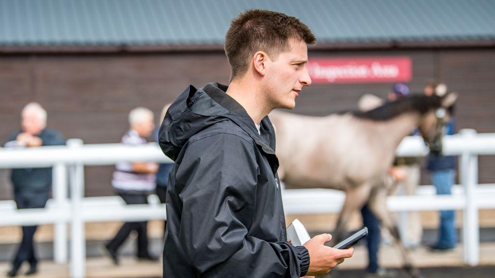 Middleham Park's Tom Palin in the thick of the action at the Premier Yearling Sale