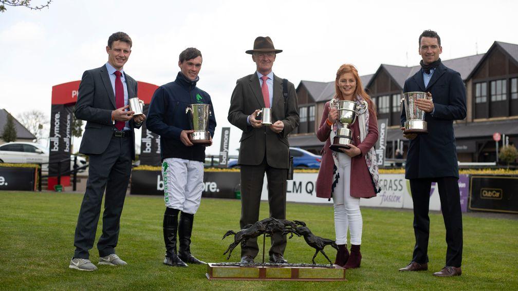 Champions of 2020-21 (left to right): Paul Townend, Simon Torrens, Willie Mullins, Jody Townend and Patrick Mullins
