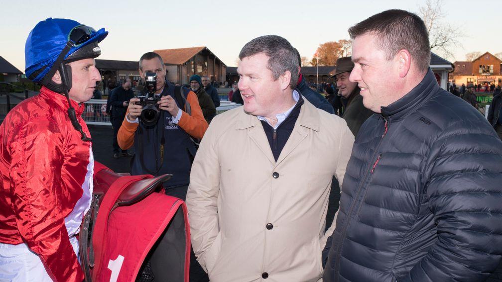 Mouse O'Ryan (right) with Jamie Codd and Gordon Elliott at Punchestown