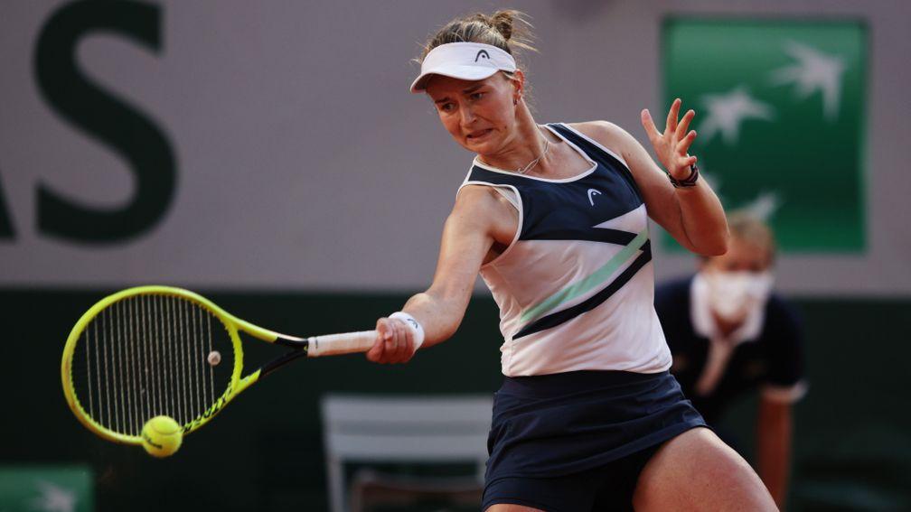 Barbora Krejcikova saved a set point in her semi-final victory over Maria Sakkari on Thursday
