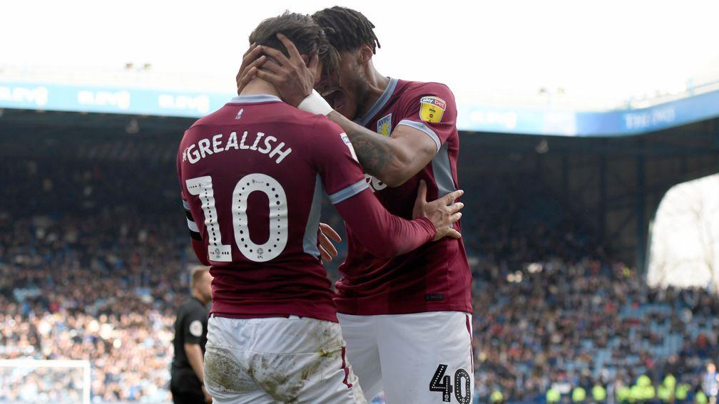 Jack Grealish and Tyrone Mings of Aston Villa celebrate