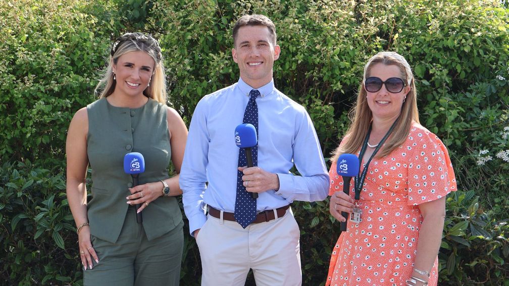 The GB Pointing presenting team of (left to right) Tiggy Vale-Titterton, Alan Johns and Claire Hart
