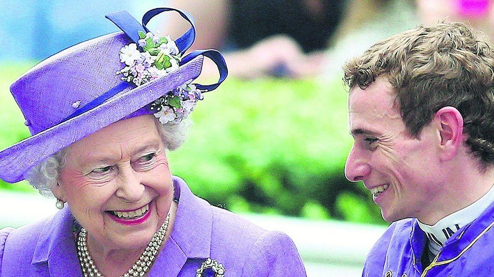 All smiles for the Queen and Ryan Moore after Estimate's Gold Cup success