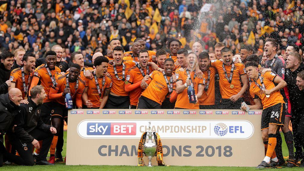 Wolves won the Sky Bet Championship at odds of 13-1
