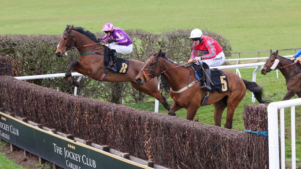 Going Mobile (left) won the Go North One Man Series Final for the Sam England Racing Club